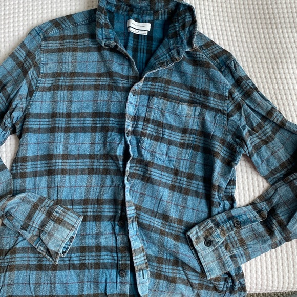 Men’s Urban Outfitters Long sleeve Flannel Shirt - Large, Blue - Picture 2 of 5